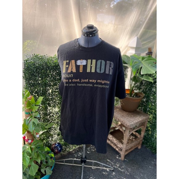 FATHOR Superhero Dad Tee Shirt with Thor’s Hammer XXL 2XL - Picture 3 of 5